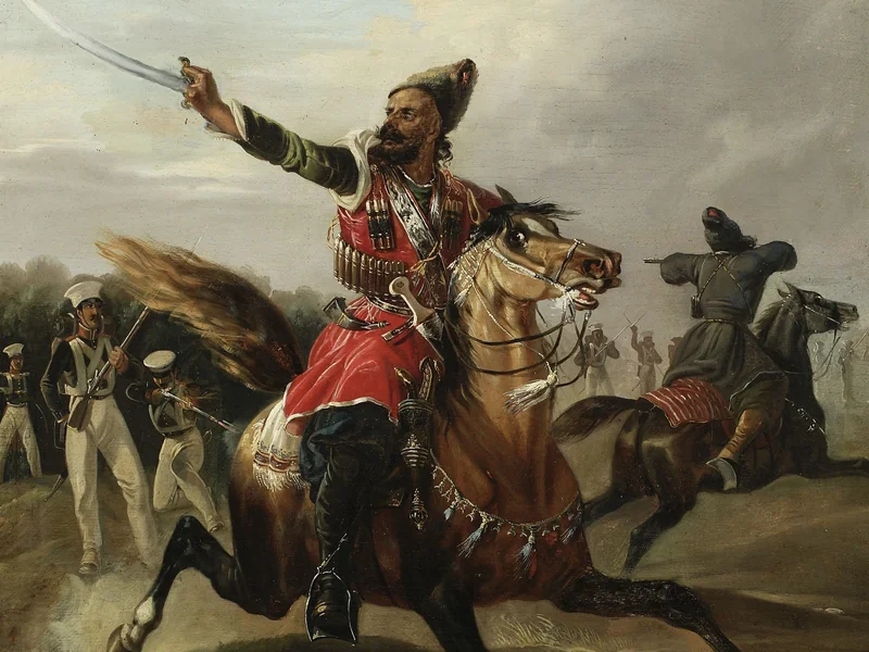 1821-Tadeusz Brodowski - Circasso a cavallo